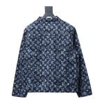  Louis Vuitton 23Fw full-print tie-dye shimmering monogram denim jacket