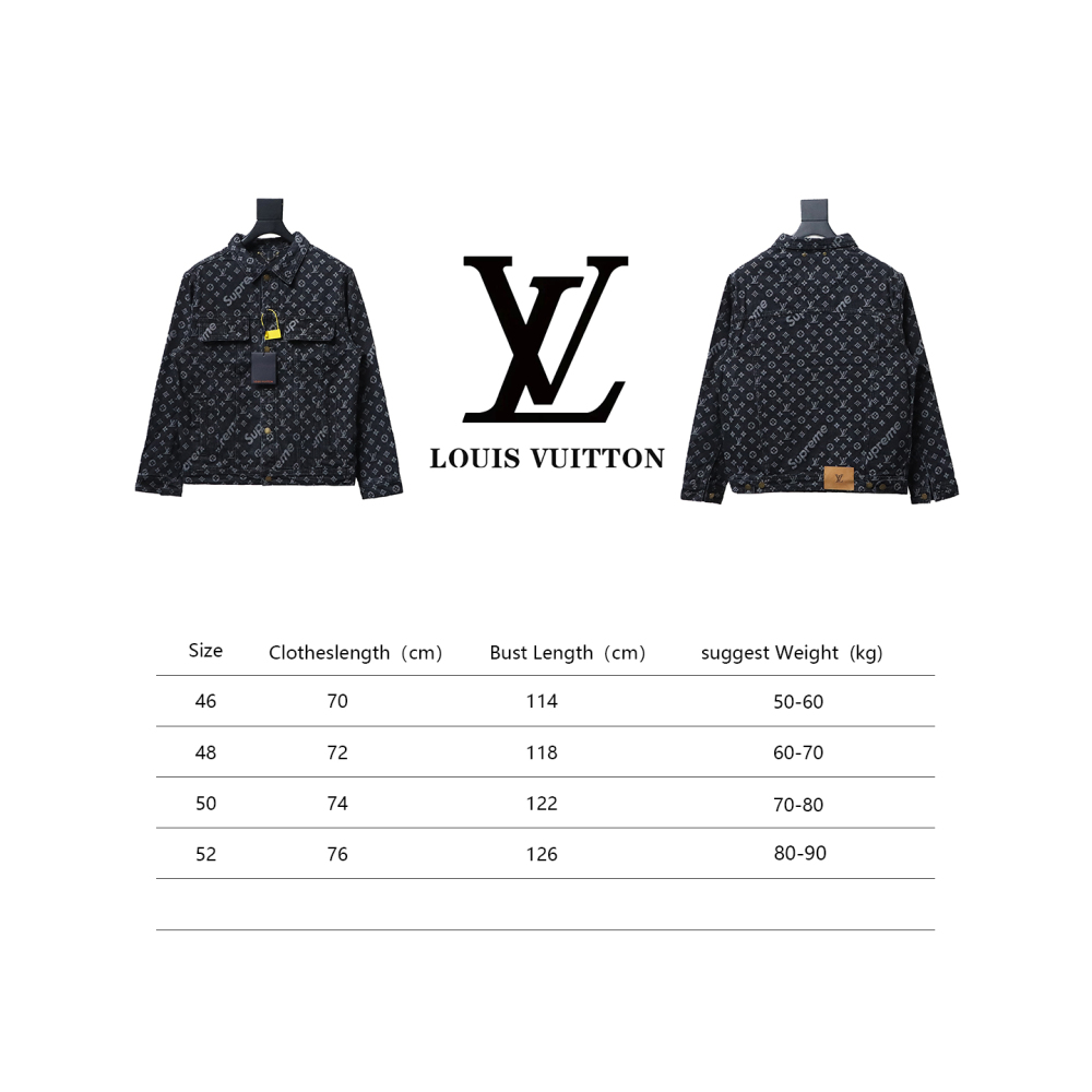 Louis Vuitton & Supreme full-print denim jacket 1