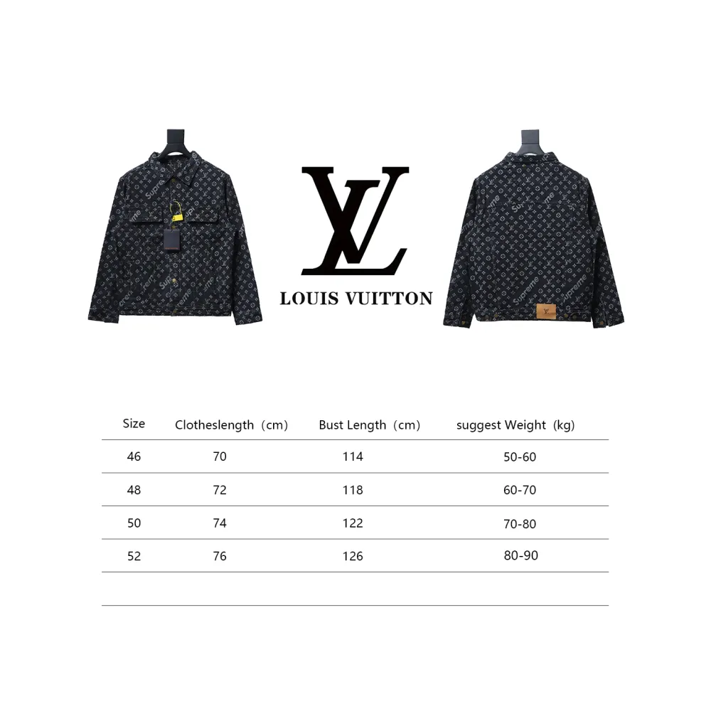  Louis Vuitton & Supreme full-print denim jacket 1