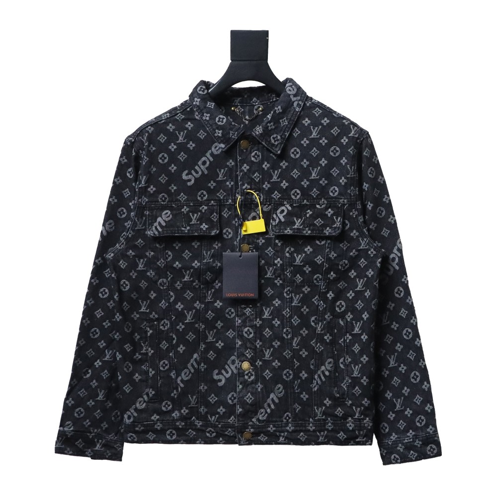 Louis Vuitton & Supreme full-print denim jacket 1