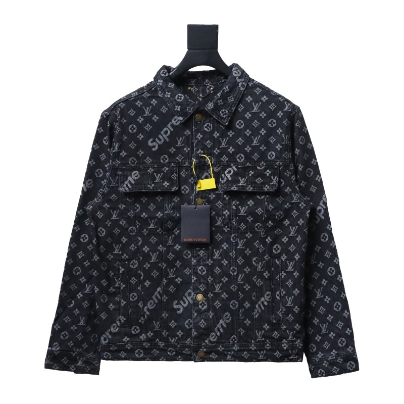 Louis Vuitton & Supreme full-print denim jacket 1