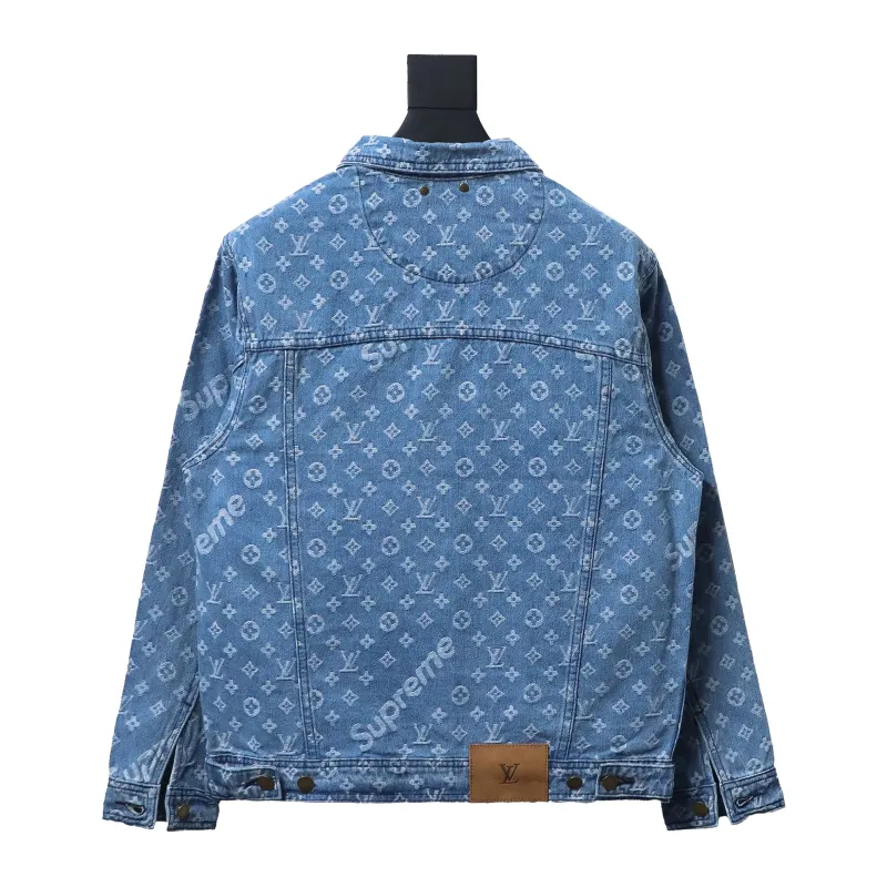 Louis Vuitton & Supreme full-print denim jacket 2