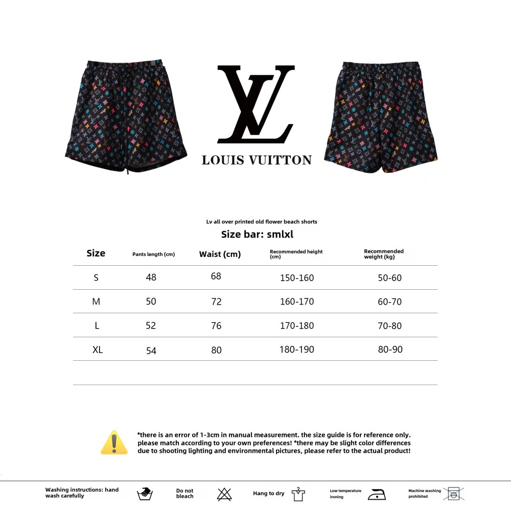  Louis Vuitton All Over Print Old Beach Short Pants