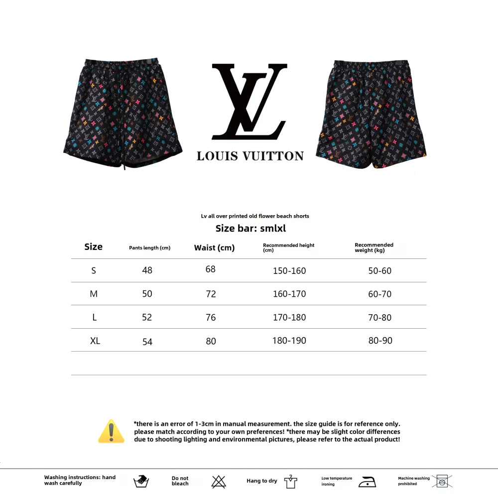  Louis Vuitton All Over Print Old Beach Short Pants