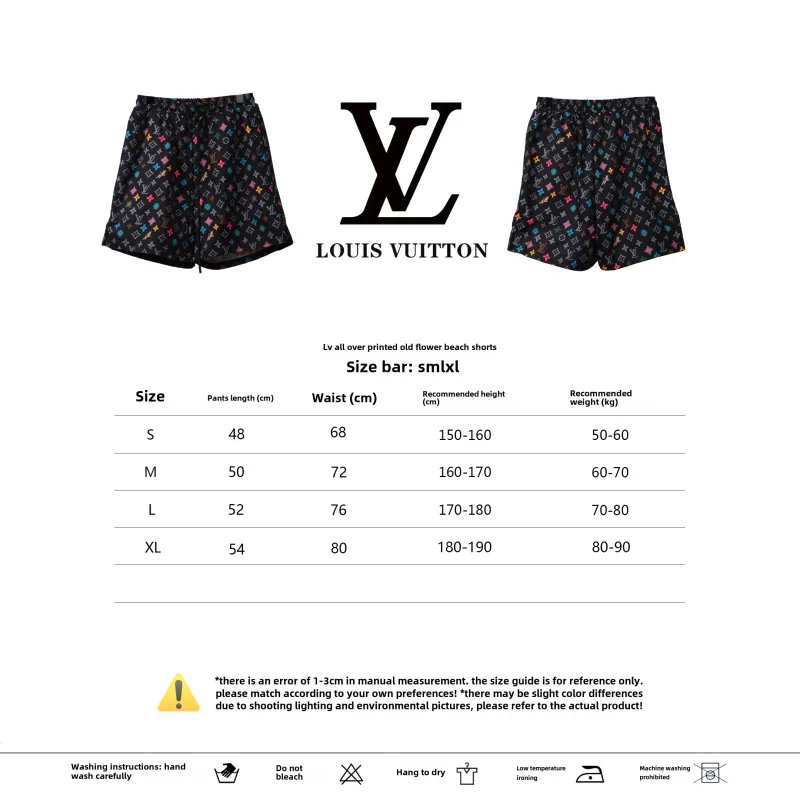  Louis Vuitton All Over Print Old Beach Short Pants