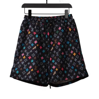  Louis Vuitton All Over Print Old Beach Short Pants 01