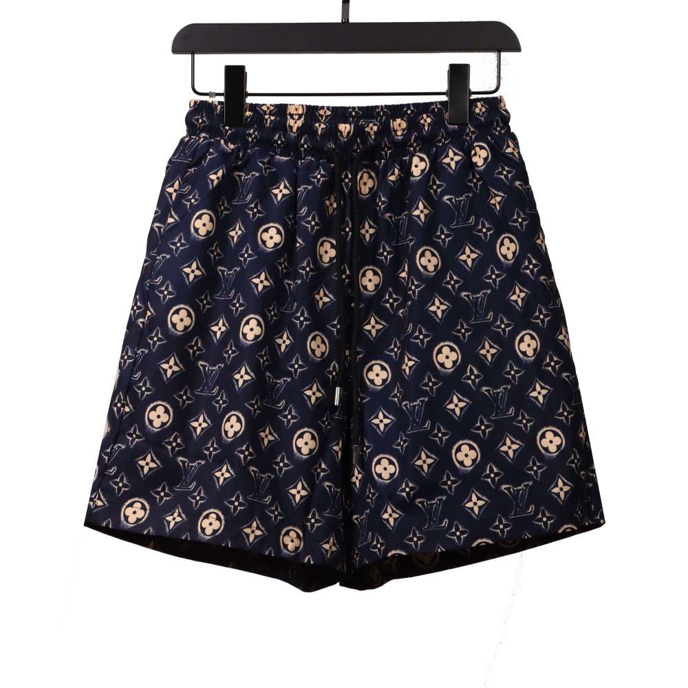  Louis Vuitton All Over Print Old Short Pants Black