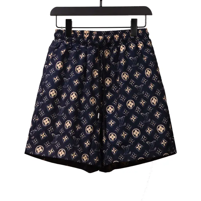  Louis Vuitton All Over Print Old Short Pants Black