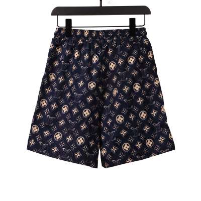  Louis Vuitton All Over Print Old Short Pants Black 02