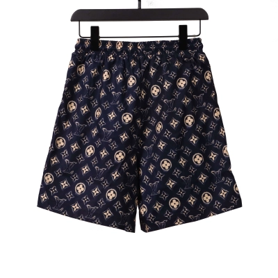 Louis Vuitton All Over Print Old Short Pants Black 02
