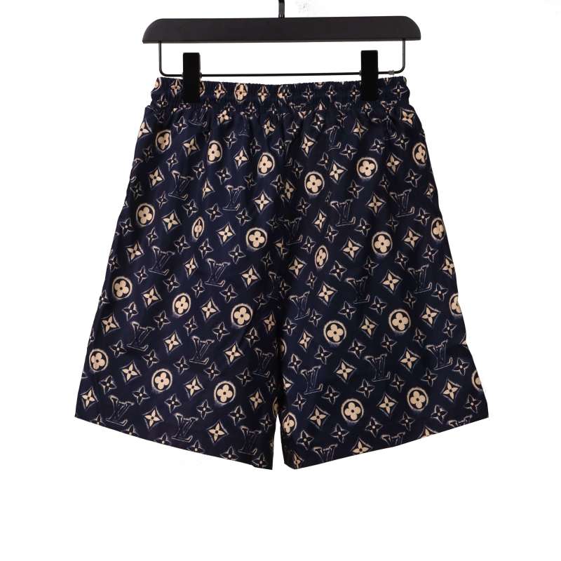  Louis Vuitton All Over Print Old Short Pants Black