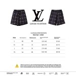  Louis Vuitton All Over Print Old Short Pants Black