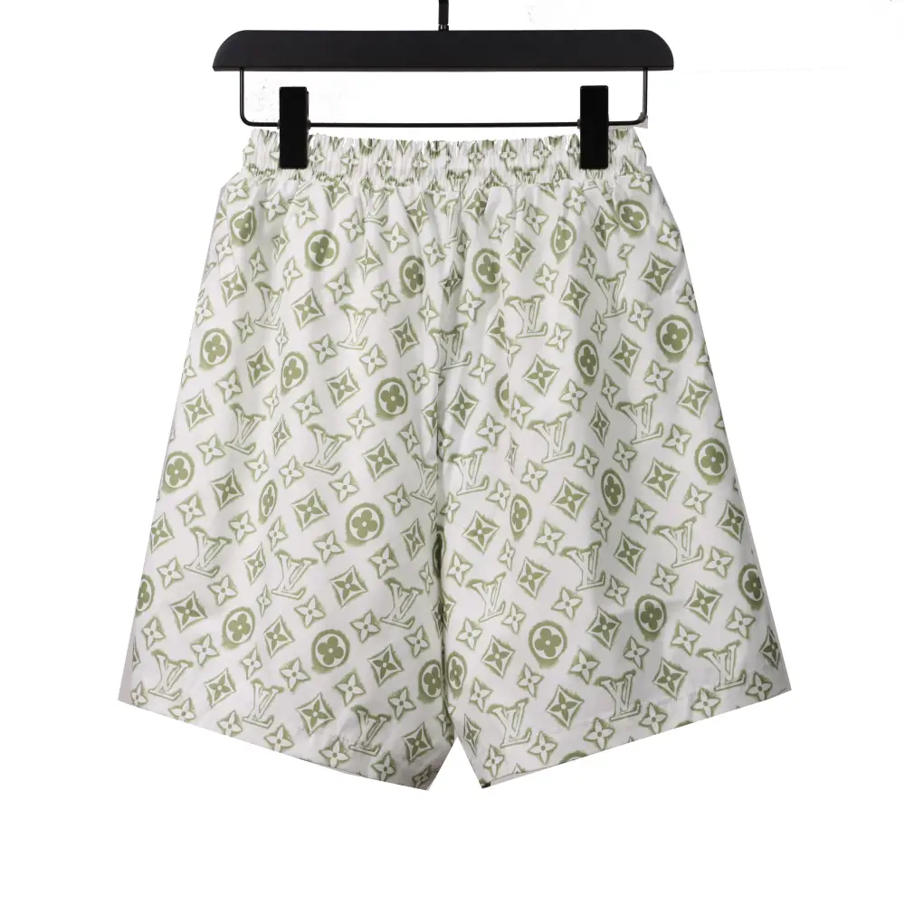  Louis Vuitton All Over Print Old Short Pants White
