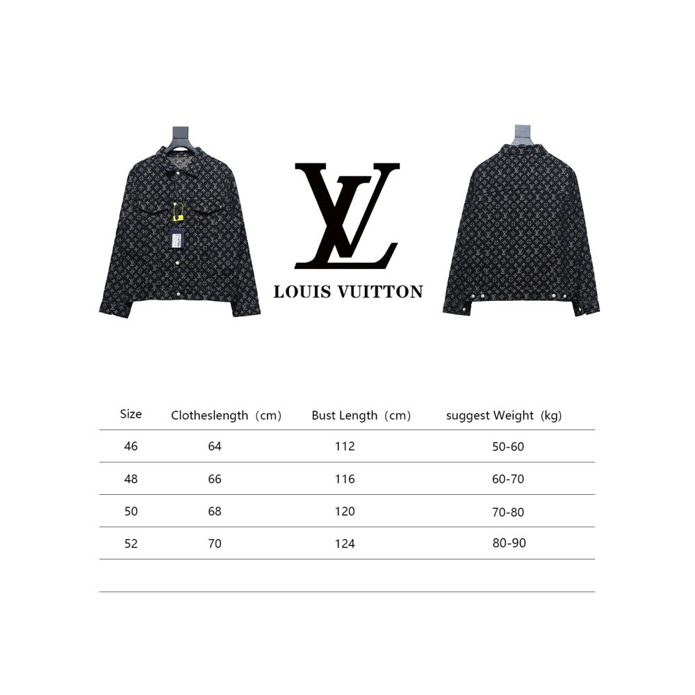 Louis Vuitton all-over simple jacquard logo denim jacket