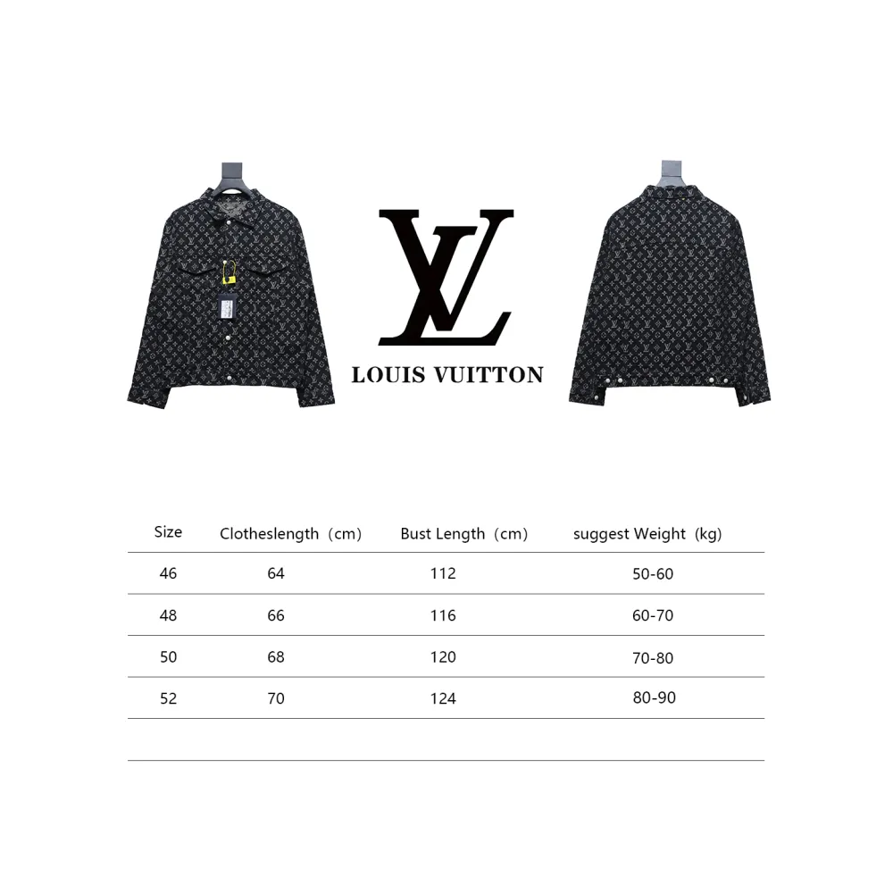 Louis Vuitton all-over simple jacquard logo denim jacket