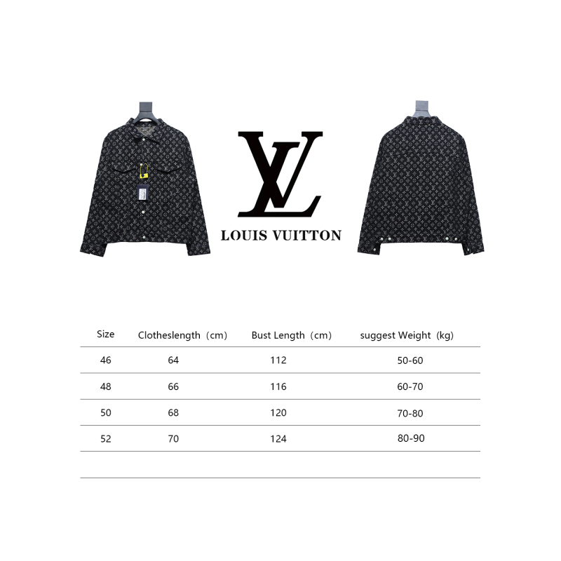 Louis Vuitton all-over simple jacquard logo denim jacket