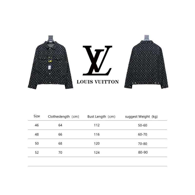 Louis Vuitton all-over simple jacquard logo denim jacket