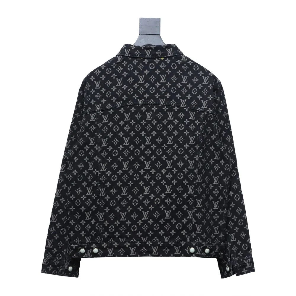 Louis Vuitton all-over simple jacquard logo denim jacket