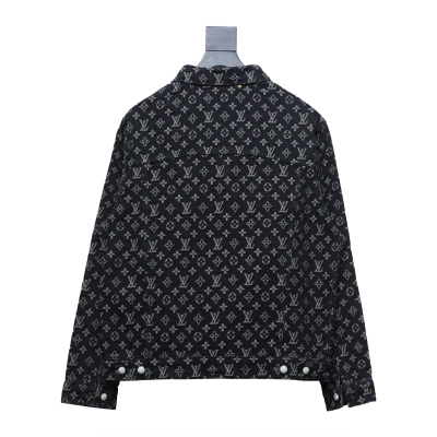Louis Vuitton all-over simple jacquard logo denim jacket 02