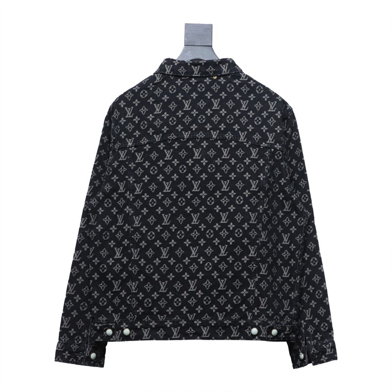 Louis Vuitton all-over simple jacquard logo denim jacket