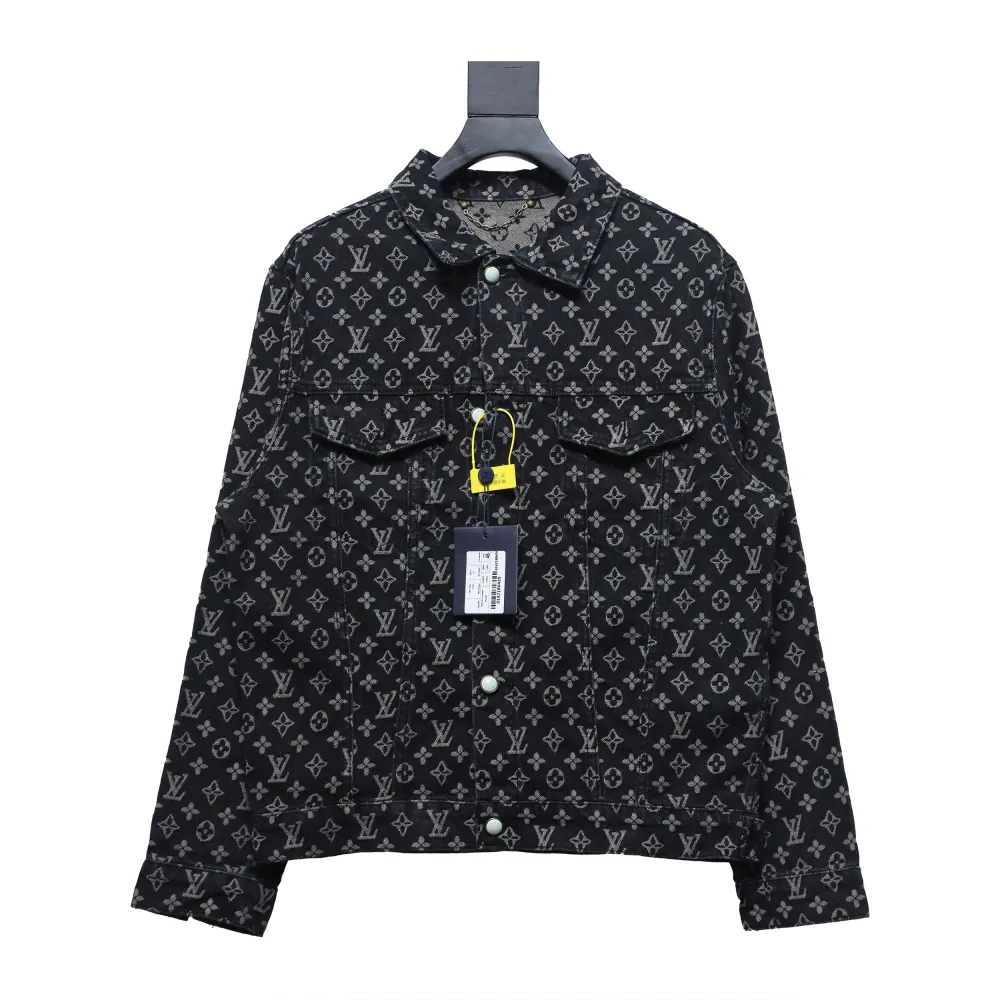Louis Vuitton all-over simple jacquard logo denim jacket