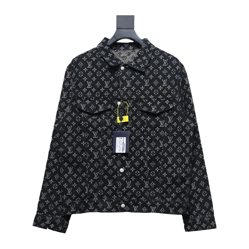 Louis Vuitton all-over simple jacquard logo denim jacket