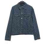 Louis Vuitton cartoon bear embroidered jacquard denim jacket