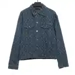 Louis Vuitton cartoon bear embroidered jacquard denim jacket