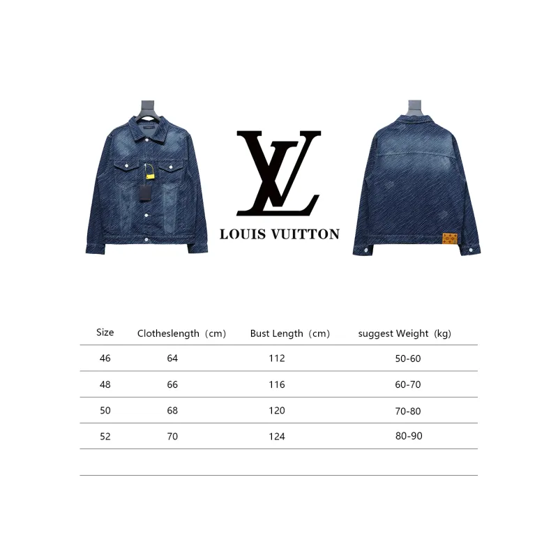 Louis Vuitton diagonal striped letter denim jacket