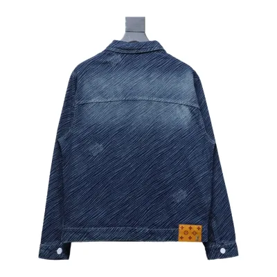 Louis Vuitton diagonal striped letter denim jacket 02