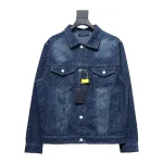 Louis Vuitton diagonal striped letter denim jacket