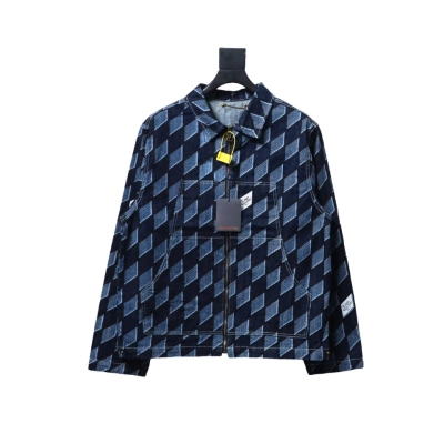 Louis Vuitton diamond full print denim jacket 01