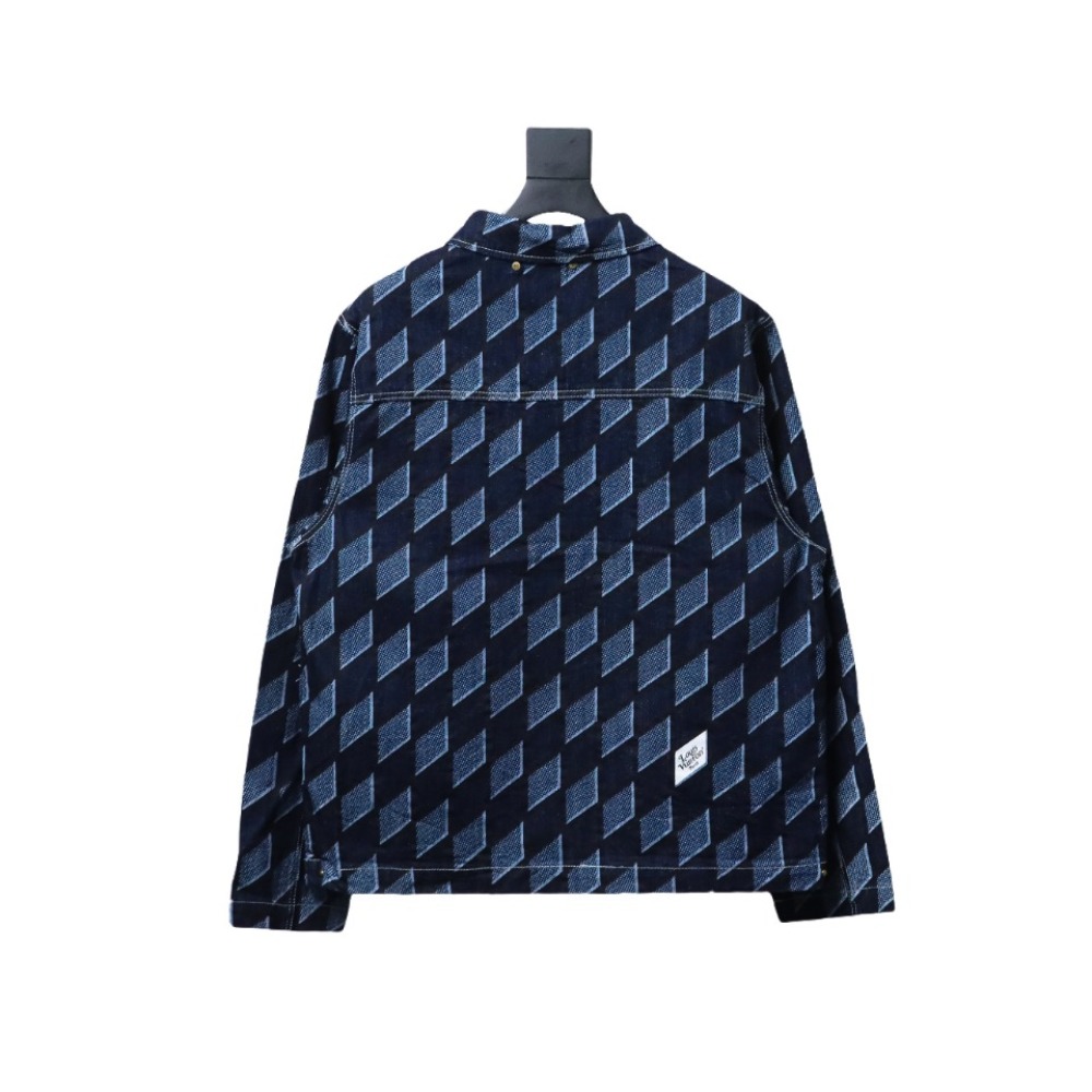  Louis Vuitton diamond full print denim jacket