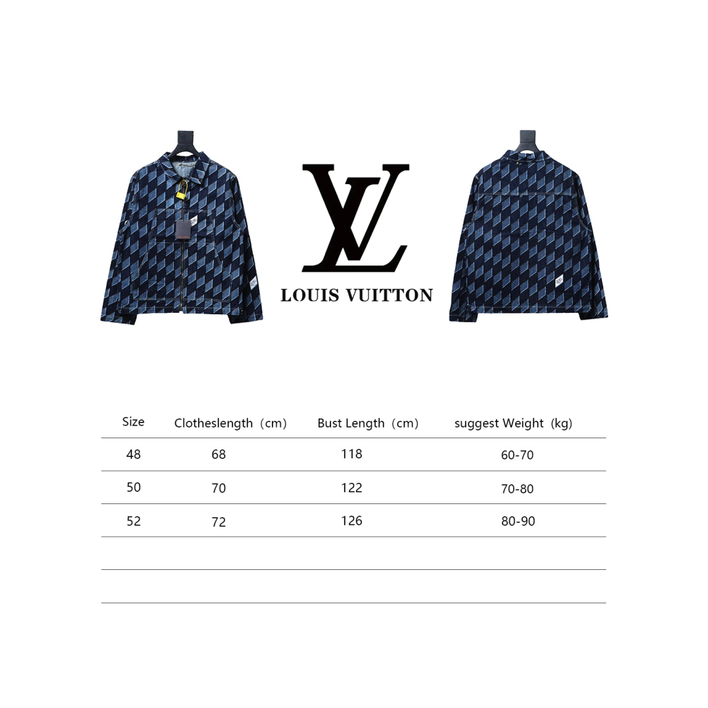 Louis Vuitton diamond full print denim jacket