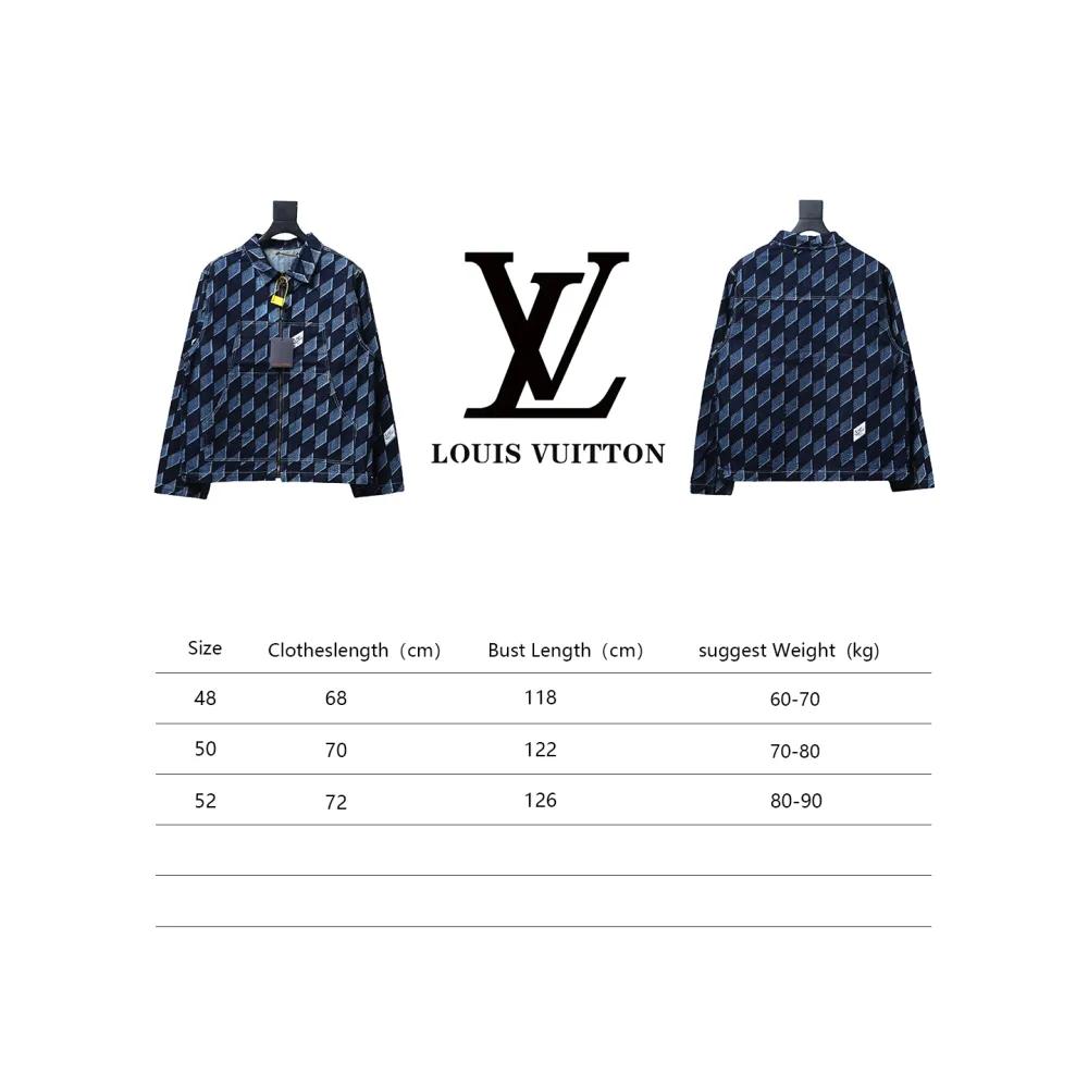 Louis Vuitton diamond full print denim jacket