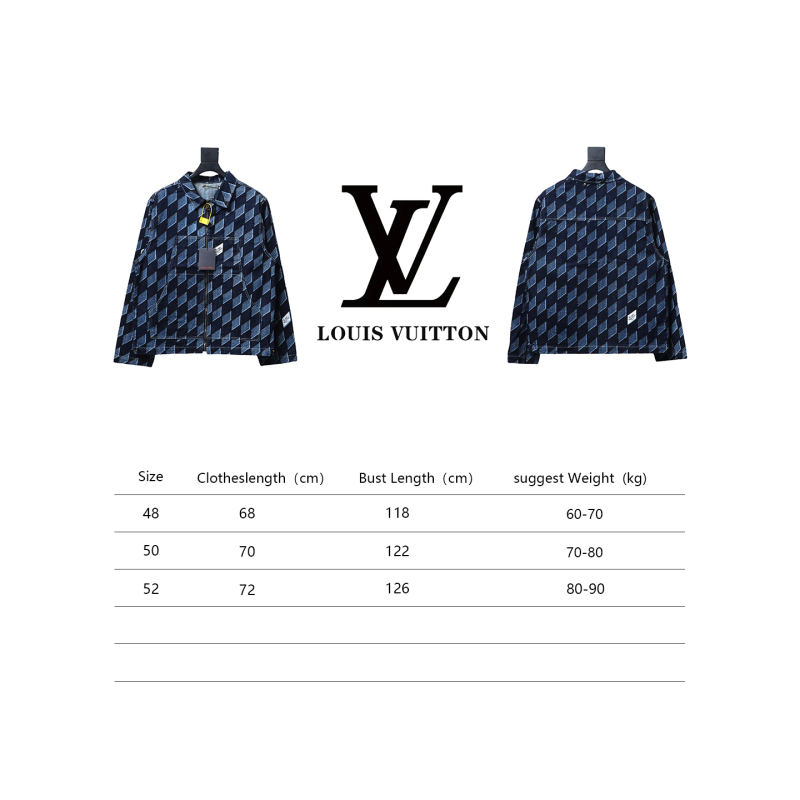  Louis Vuitton diamond full print denim jacket