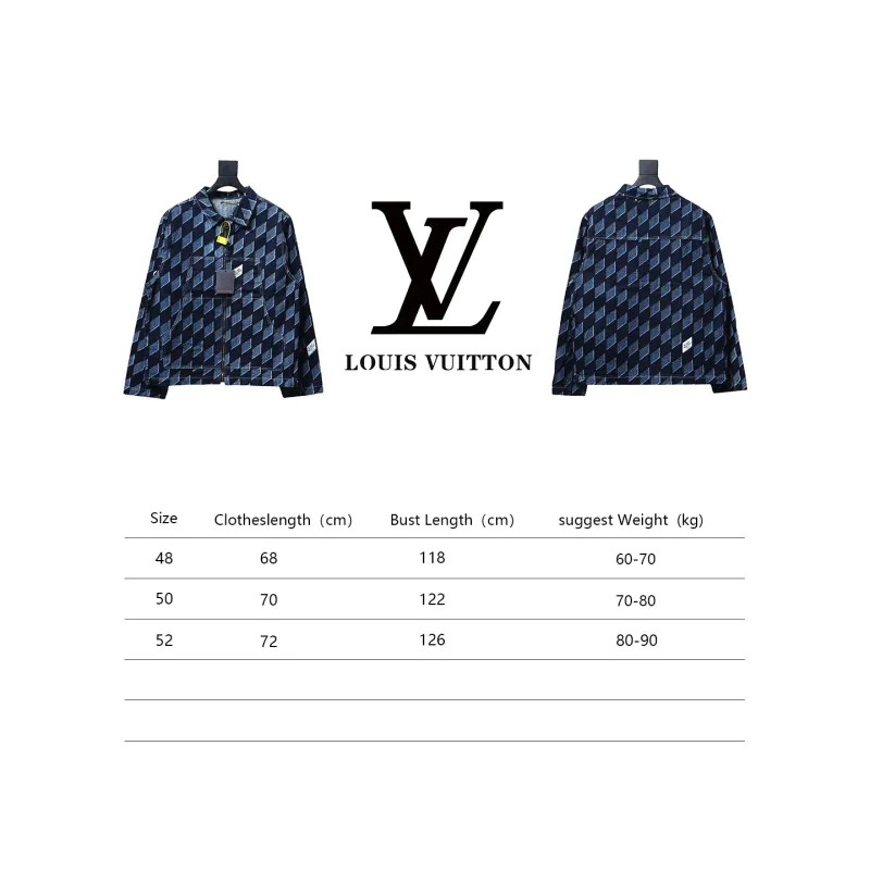 Louis Vuitton diamond full print denim jacket
