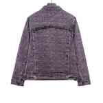  Louis Vuitton distressed jacquard tassel decoration denim jacket