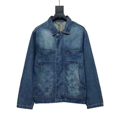 Louis Vuitton embossed denim jacket 01