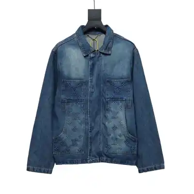 Louis Vuitton embossed denim jacket 01