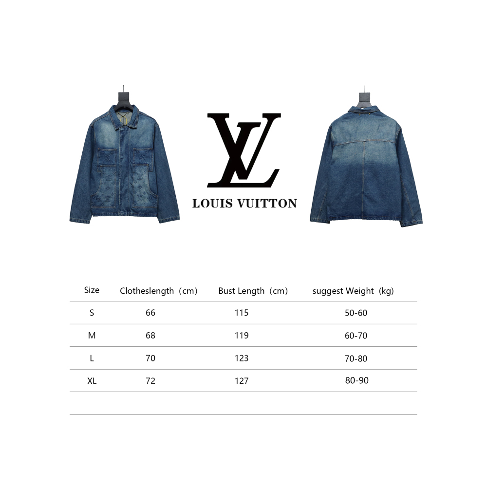 Louis Vuitton embossed denim jacket