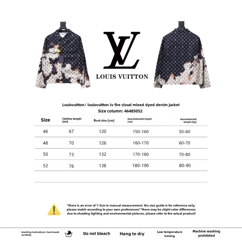 Louis Vuitton fire cloud mixed dye denim jacket