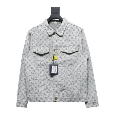  Louis Vuitton full-print jacquard denim jacket 01