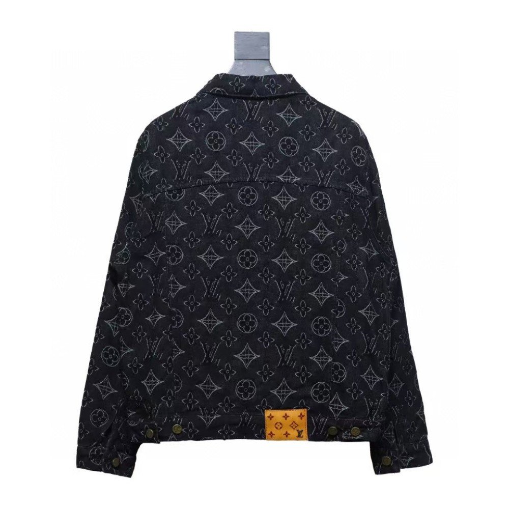 Louis Vuitton full print three flower denim jacket1