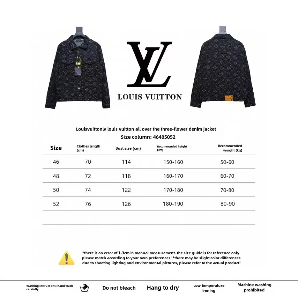 Louis Vuitton full print three flower denim jacket1