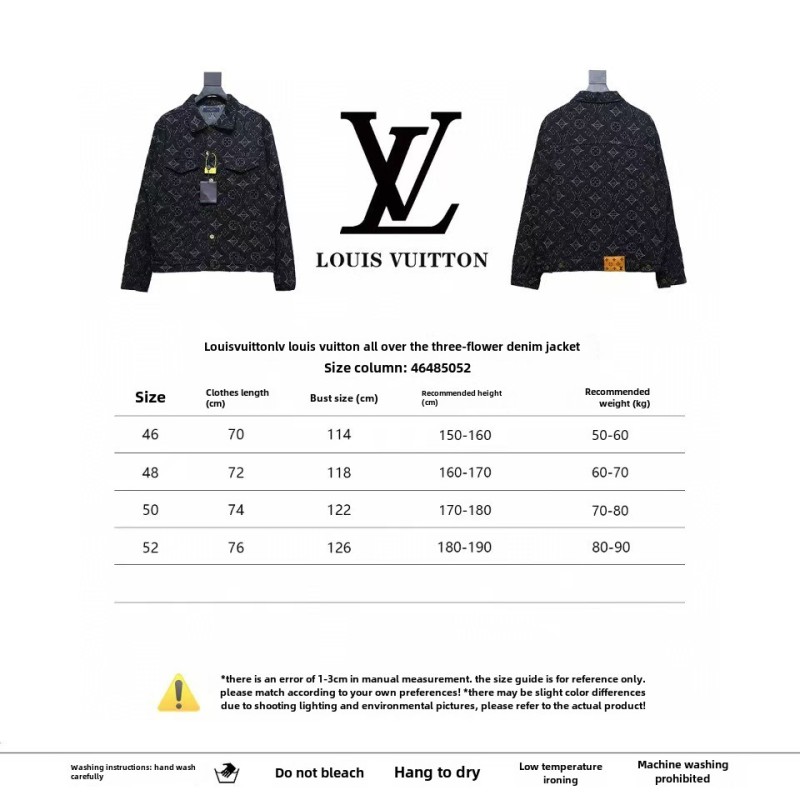 Louis Vuitton full print three flower denim jacket1