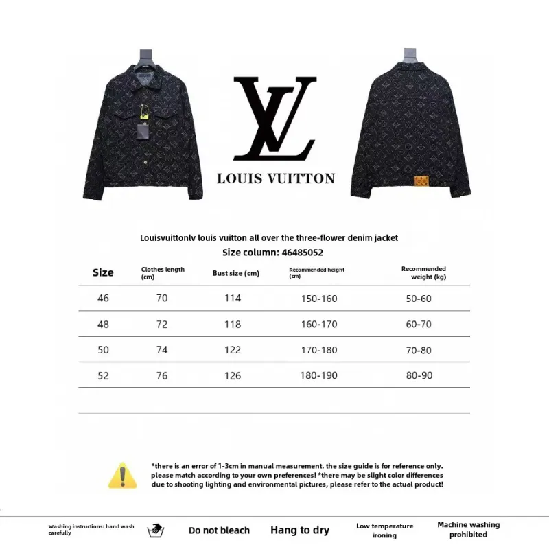 Louis Vuitton full print three flower denim jacket1