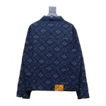  Louis Vuitton full-print three-flower denim jacket 2