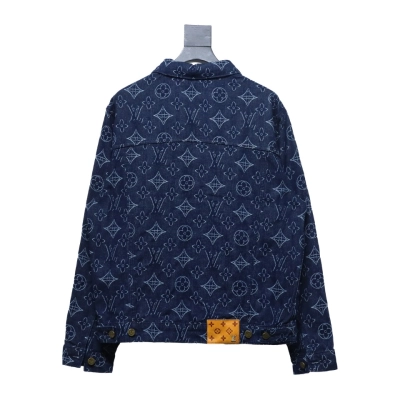 Louis Vuitton full-print three-flower denim jacket 2 02