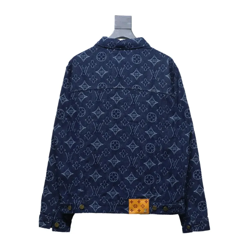 Louis Vuitton full-print three-flower denim jacket 2